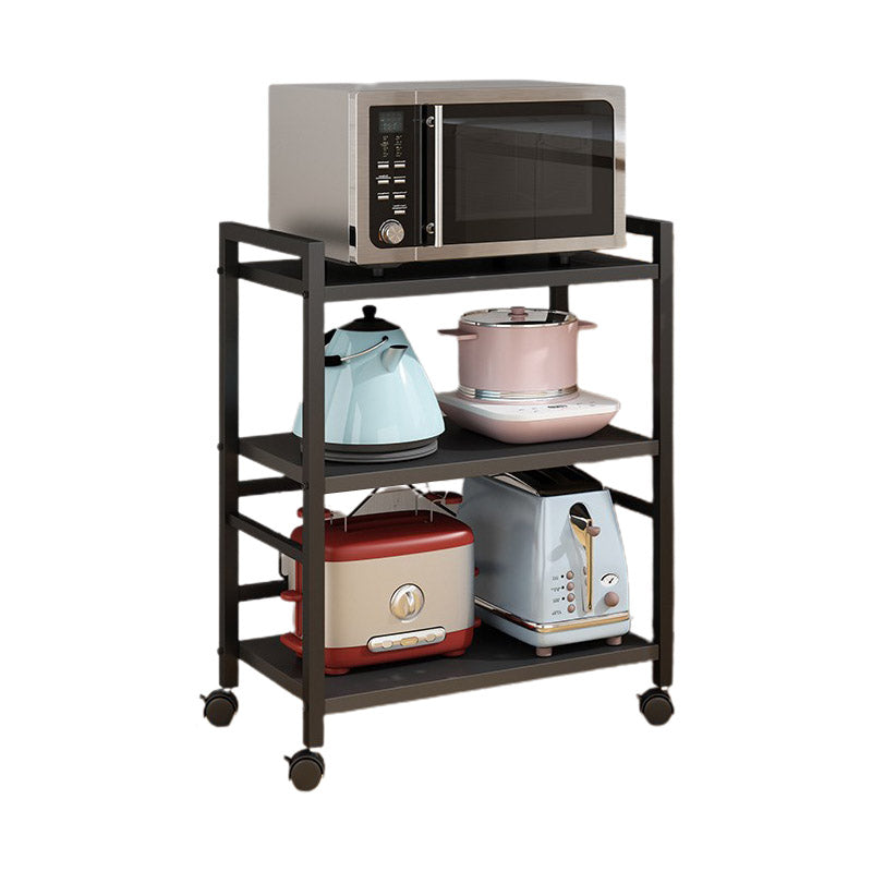 Dining Room Metal Prep Table Open Storage Rectangular Prep Table
