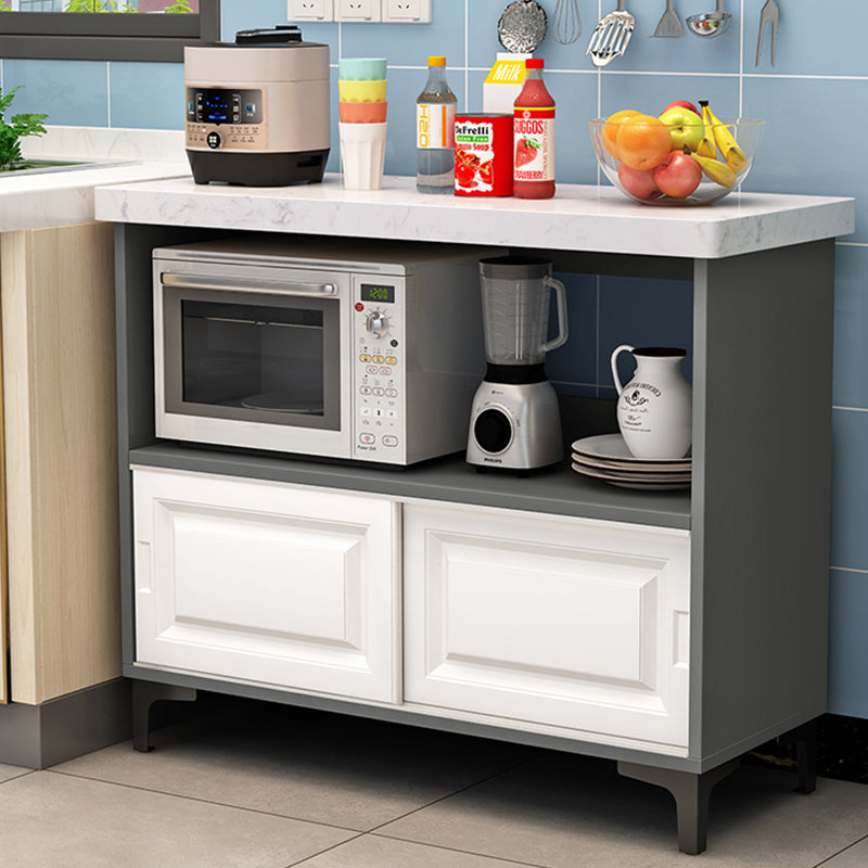 Modern Style Kitchen Island Table Double Sided Cabinet Kitchen Island