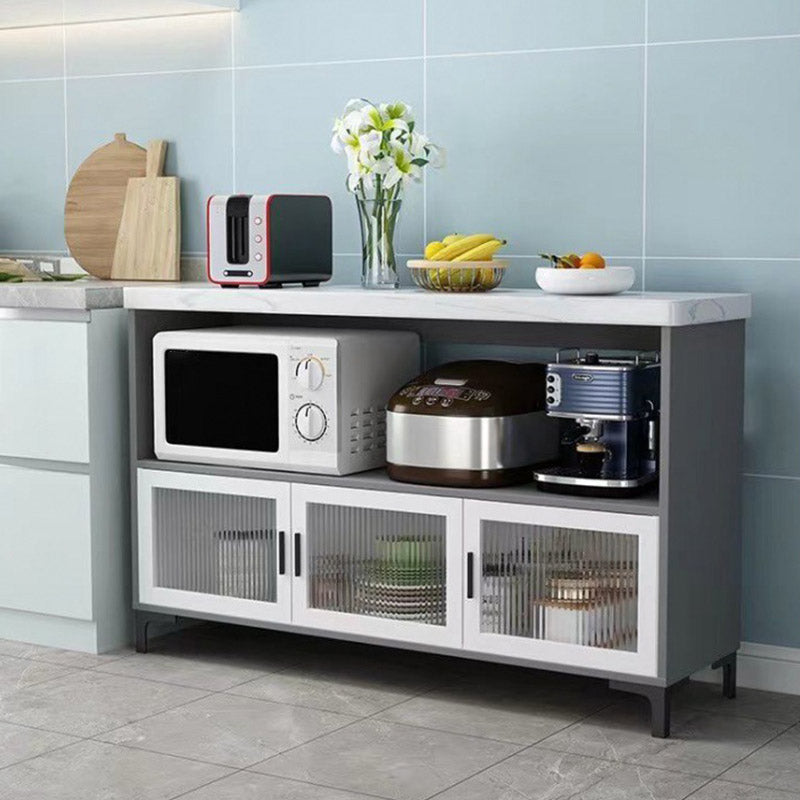 Modern Style Kitchen Island Table Double Sided Cabinet Kitchen Island