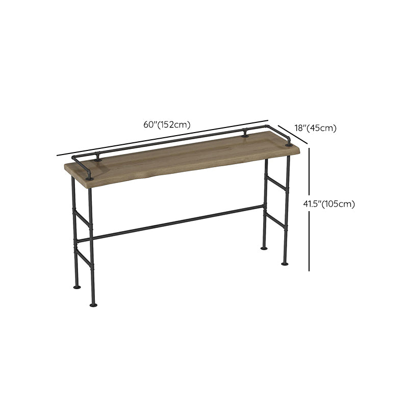 Modern 1/3/4 Pieces Bar Table Set Rectangle Pine Wood Counter Table with High Stools
