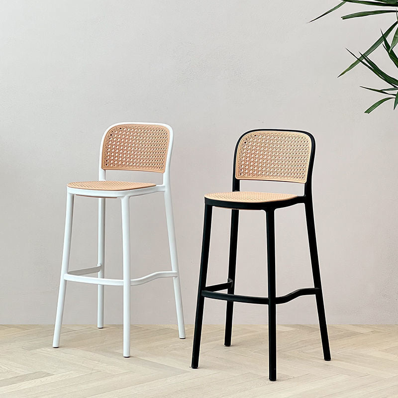 Plastic Bar Stool Industrial Backrest Stackable Counter Stool for Bristol