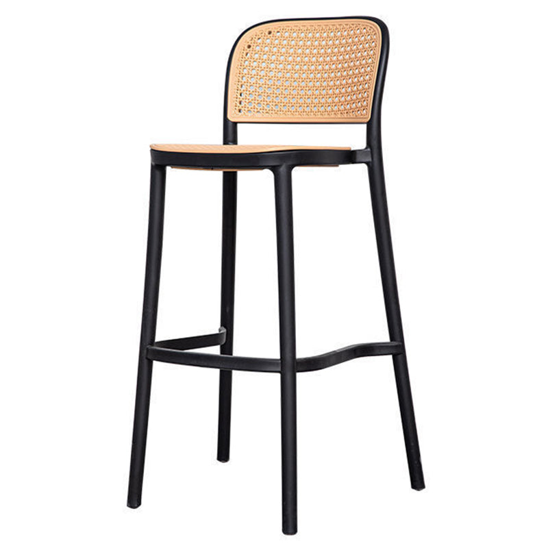 Plastic Bar Stool Industrial Backrest Stackable Counter Stool for Bristol
