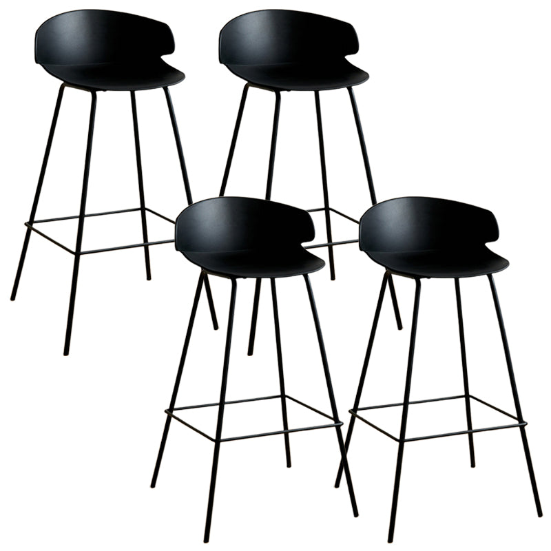Modern Plastic Bar Stool Backrest Counter Stool for Living Room