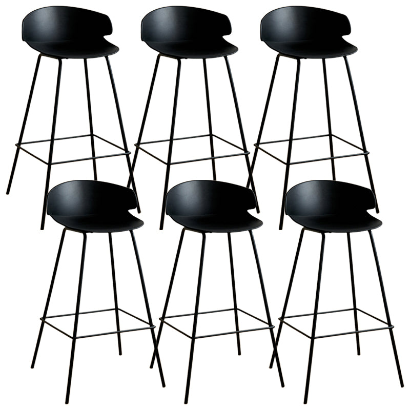 Modern Plastic Bar Stool Backrest Counter Stool for Living Room