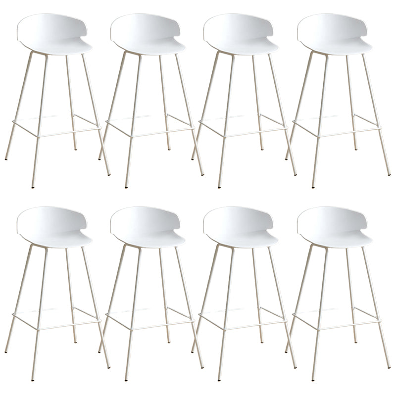 Modern Plastic Bar Stool Backrest Counter Stool for Living Room