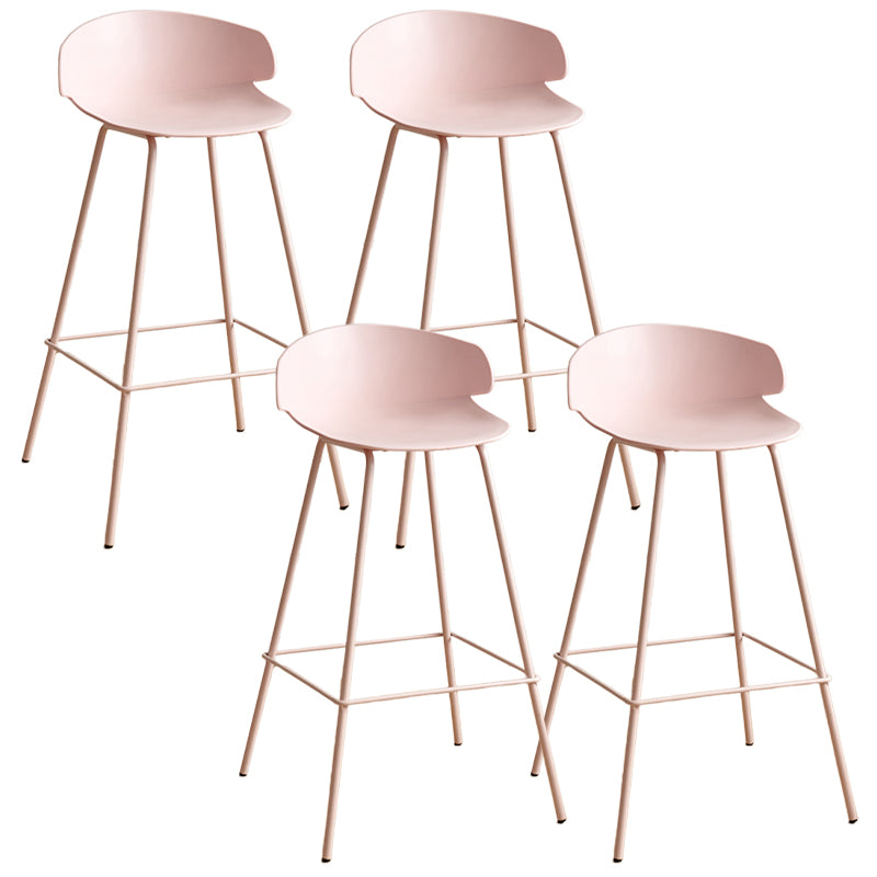 Modern Plastic Bar Stool Backrest Counter Stool for Living Room