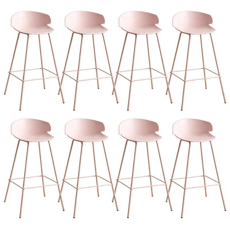 Modern Plastic Bar Stool Backrest Counter Stool for Living Room