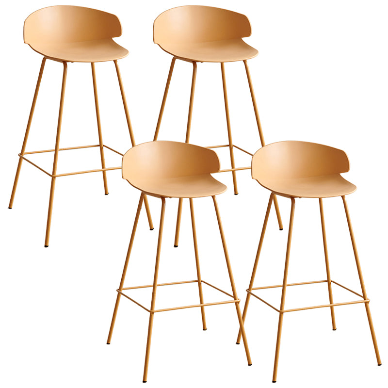 Modern Plastic Bar Stool Backrest Counter Stool for Living Room