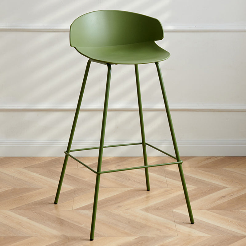 Modern Plastic Bar Stool Backrest Counter Stool for Living Room