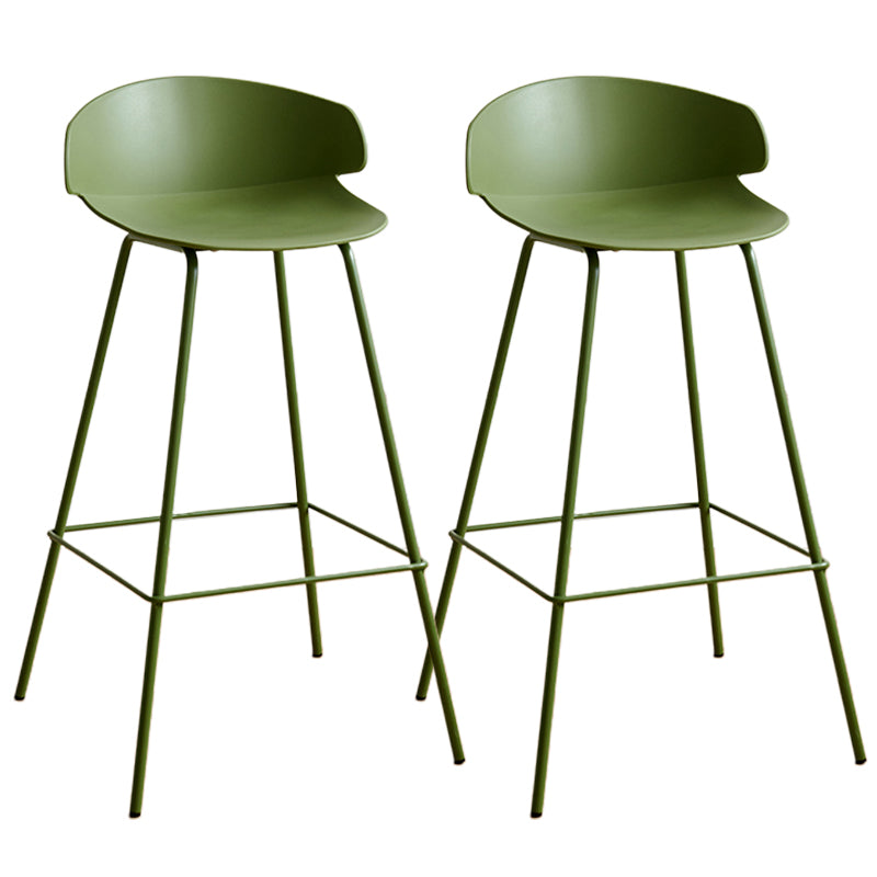 Modern Plastic Bar Stool Backrest Counter Stool for Living Room