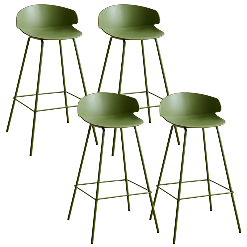 Modern Plastic Bar Stool Backrest Counter Stool for Living Room