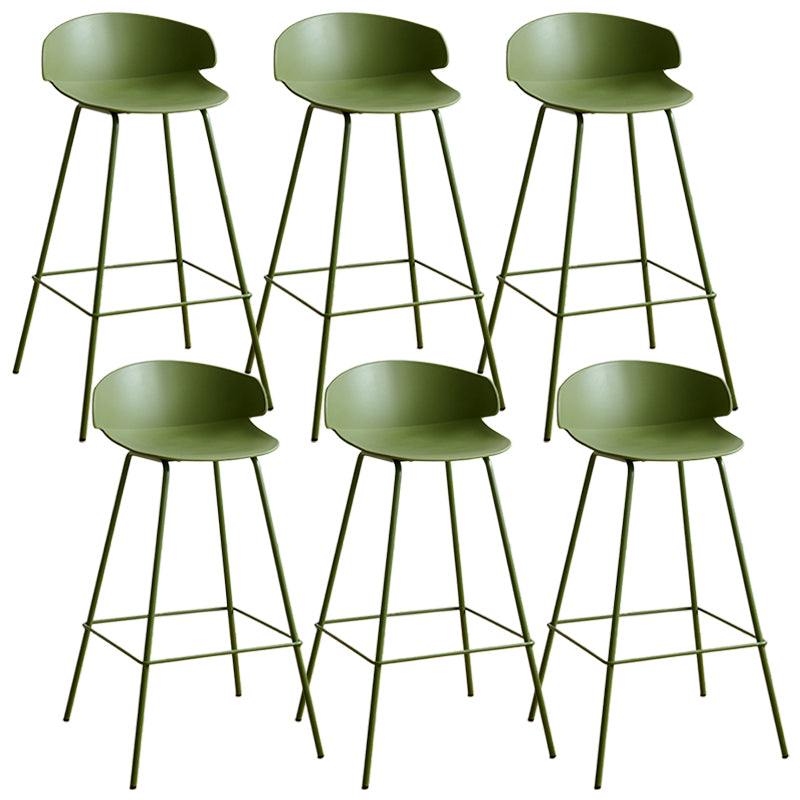 Modern Plastic Bar Stool Backrest Counter Stool for Living Room