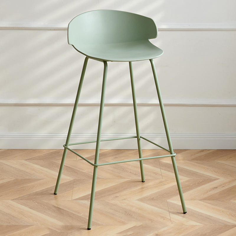 Modern Plastic Bar Stool Backrest Counter Stool for Living Room