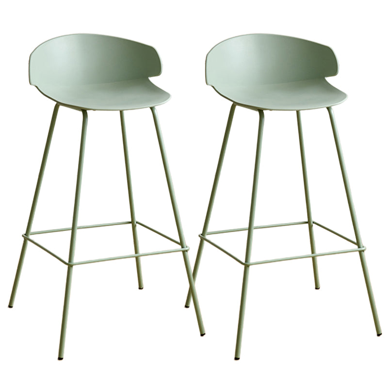 Modern Plastic Bar Stool Backrest Counter Stool for Living Room