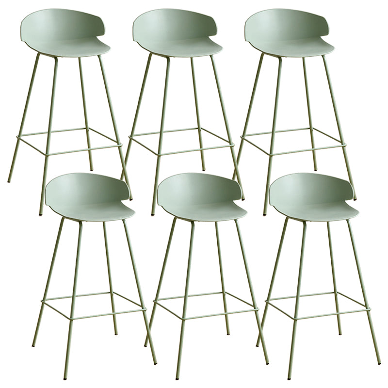 Modern Plastic Bar Stool Backrest Counter Stool for Living Room