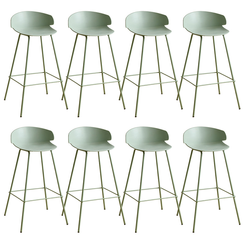 Modern Plastic Bar Stool Backrest Counter Stool for Living Room