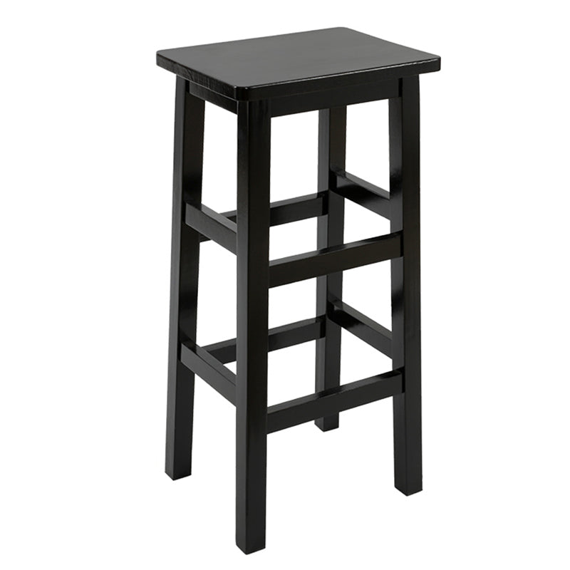 Solid Wood Bar Stool Counter Armless Backless Stool for Living Room