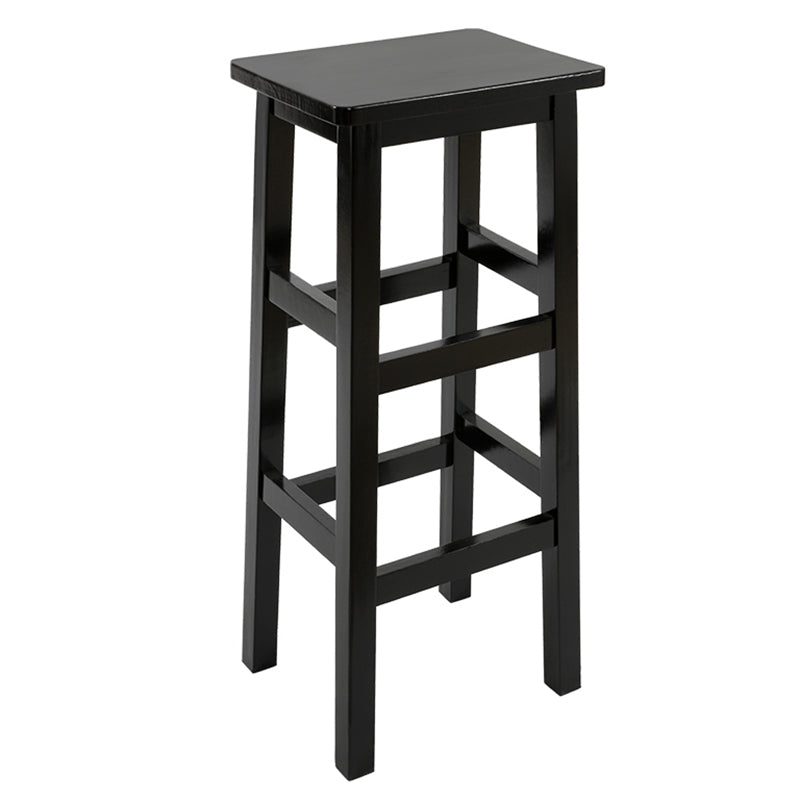 Solid Wood Bar Stool Counter Armless Backless Stool for Living Room
