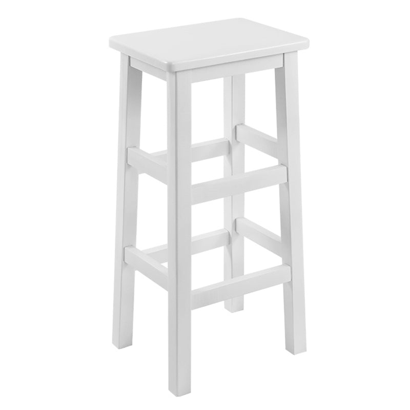Solid Wood Bar Stool Counter Armless Backless Stool for Living Room