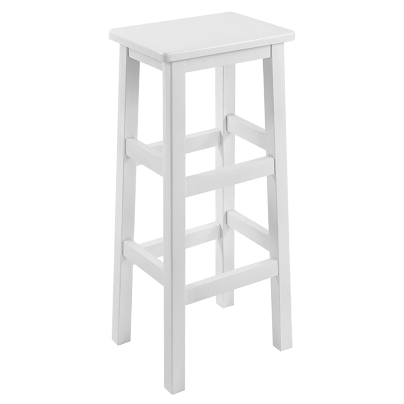 Solid Wood Bar Stool Counter Armless Backless Stool for Living Room