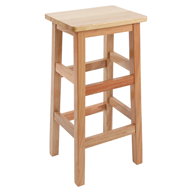 Solid Wood Bar Stool Counter Armless Backless Stool for Living Room