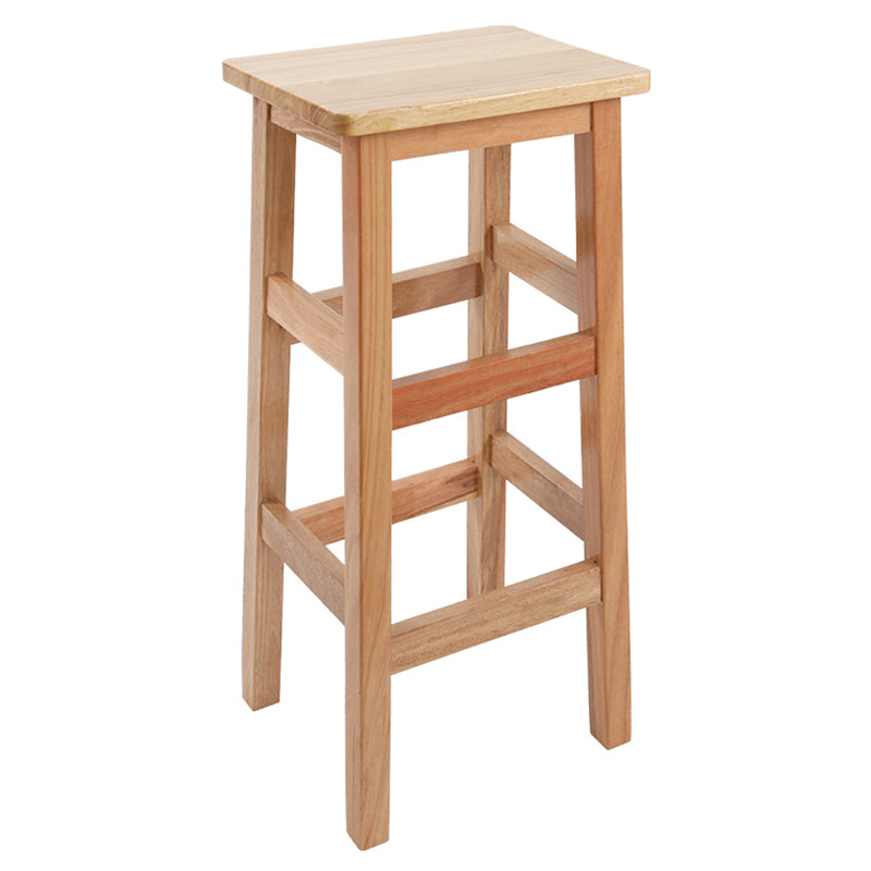 Solid Wood Bar Stool Counter Armless Backless Stool for Living Room