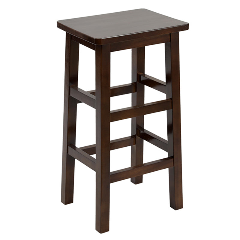 Solid Wood Bar Stool Counter Armless Backless Stool for Living Room