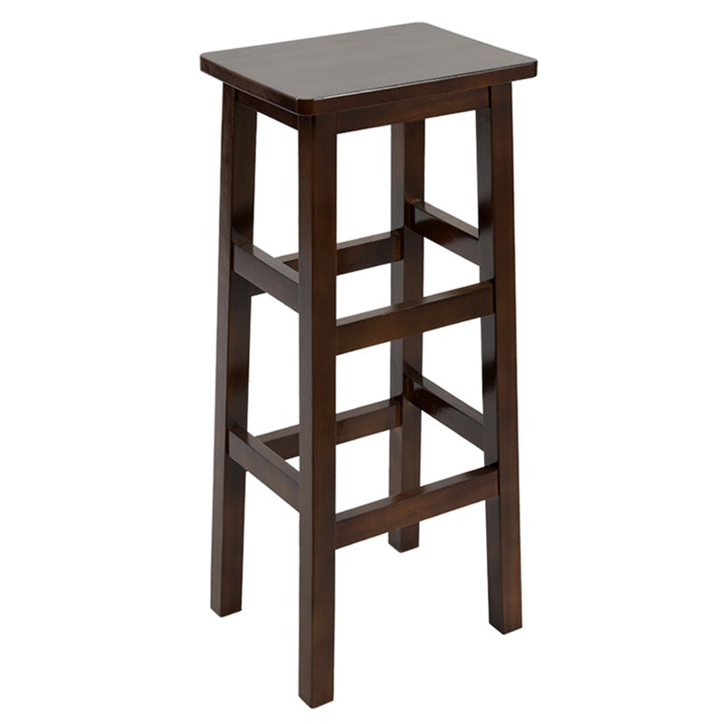 Solid Wood Bar Stool Counter Armless Backless Stool for Living Room