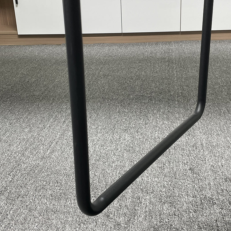 Industrial Leather Bar Stool Backrest Adjustable Counter Stool for Living Room