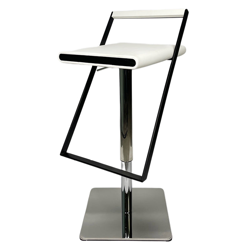 Leather Bar Stool Industrial Backrest Counter Stool for Living Room