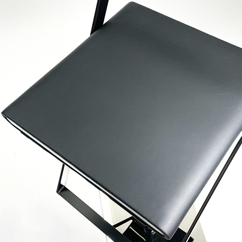 Leather Bar Stool Industrial Backrest Counter Stool for Living Room