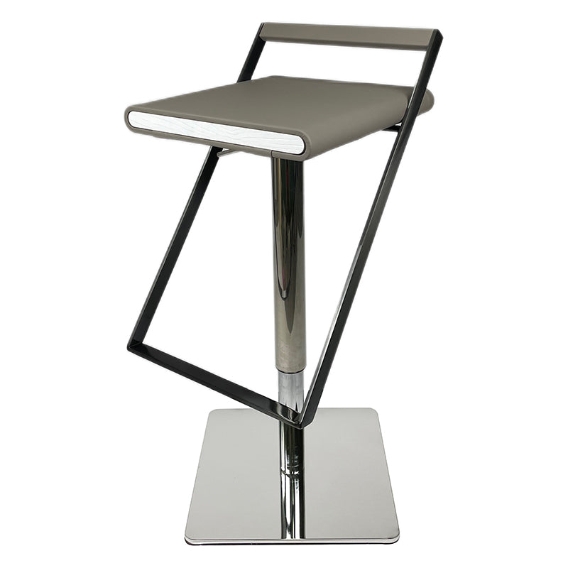 Leather Bar Stool Industrial Backrest Counter Stool for Living Room