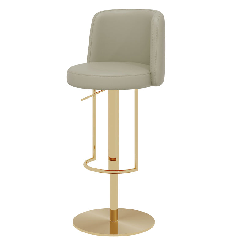 Adjustable Height Bar Stool Leather Backrest Counter Stool for Bristol