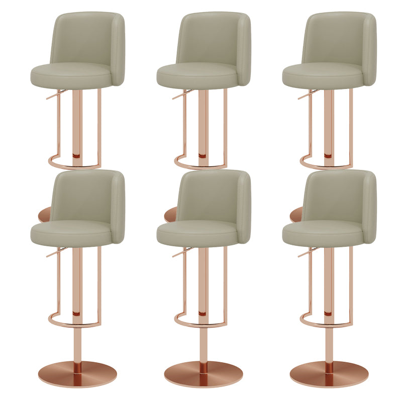 Adjustable Height Bar Stool Leather Backrest Counter Stool for Bristol