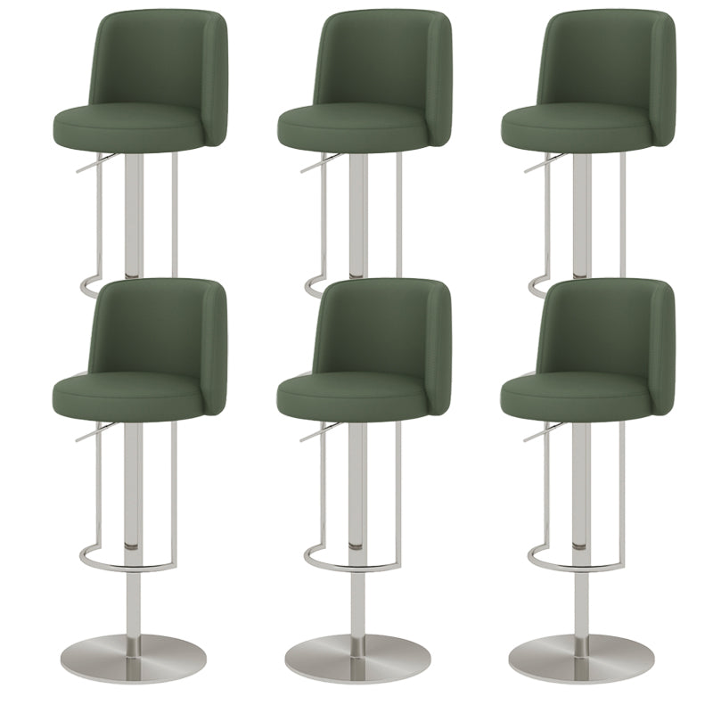 Adjustable Height Bar Stool Leather Backrest Counter Stool for Bristol