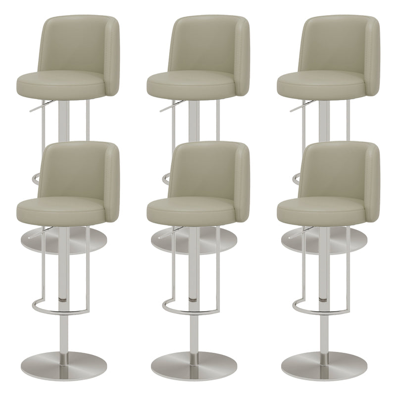 Adjustable Height Bar Stool Leather Backrest Counter Stool for Bristol