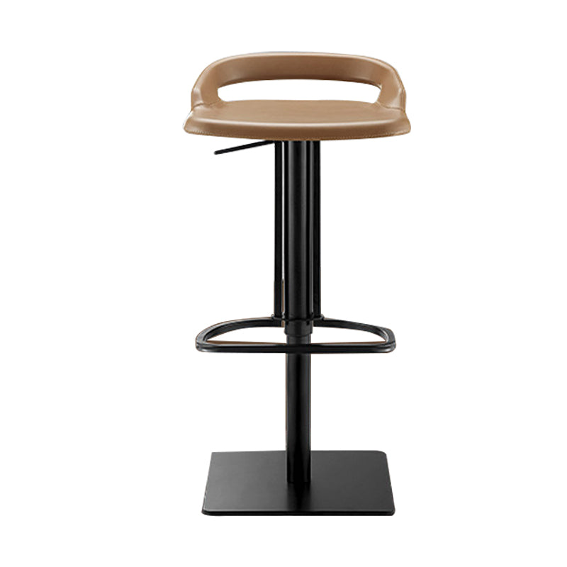 Industrial Leather Bar Stool Backrest Adjustable Counter Stool for Bristol