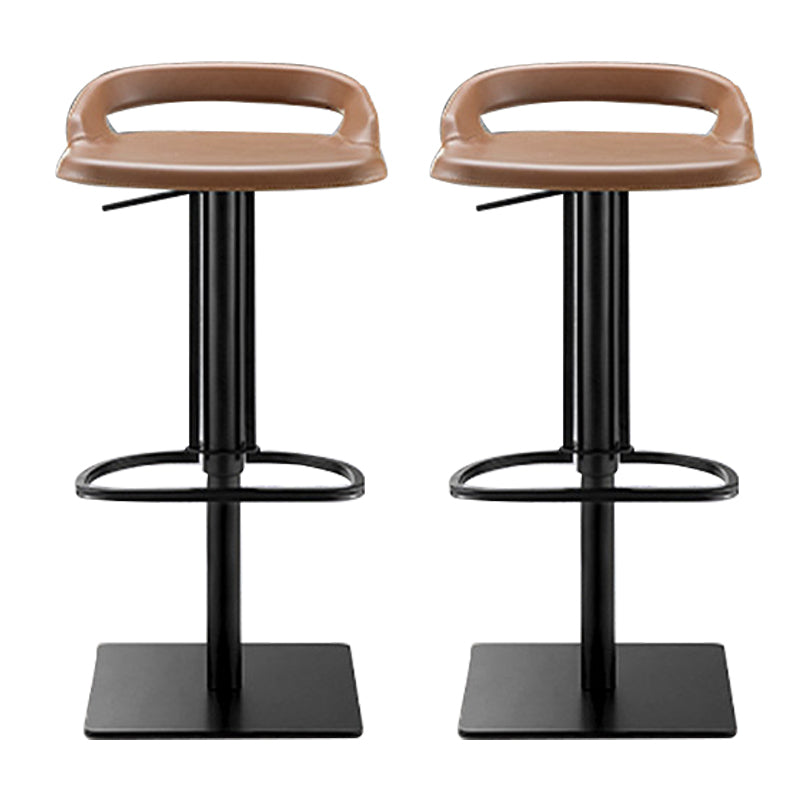 Industrial Leather Bar Stool Backrest Adjustable Counter Stool for Bristol