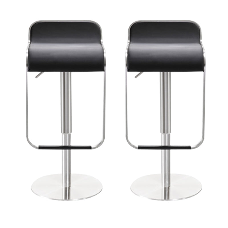 Industrial Leather Bar Stool Adjustable Backrest Counter Stool for Living Room