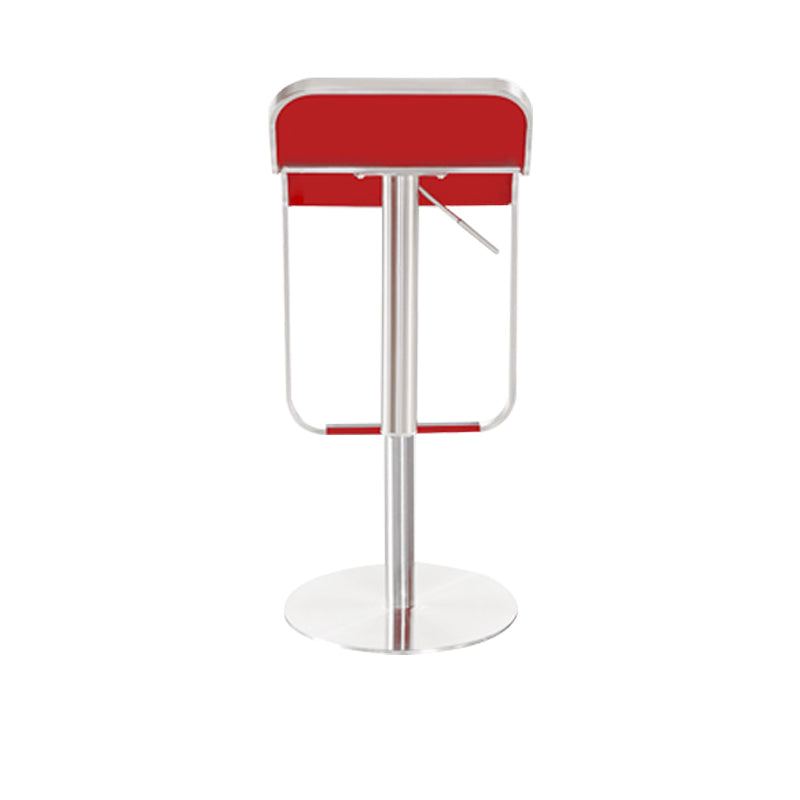 Industrial Leather Bar Stool Adjustable Backrest Counter Stool for Living Room