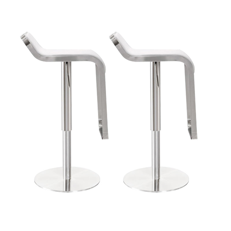 Industrial Leather Bar Stool Adjustable Backrest Counter Stool for Living Room