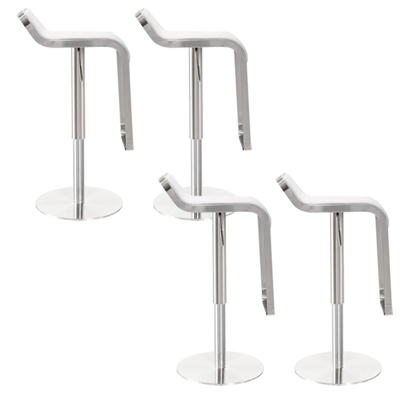 Industrial Leather Bar Stool Adjustable Backrest Counter Stool for Living Room