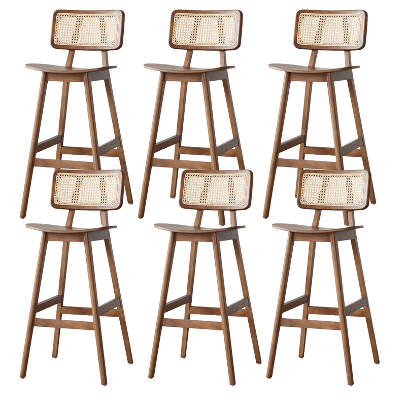 Solid Wood Bar Stool Modern Backrest Counter Stool for Bristol
