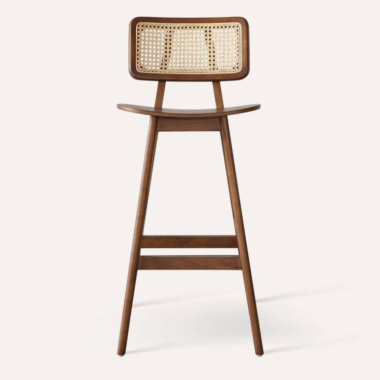 Solid Wood Bar Stool Modern Backrest Counter Stool for Bristol