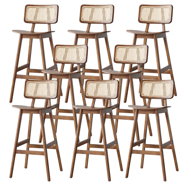 Solid Wood Bar Stool Modern Backrest Counter Stool for Bristol