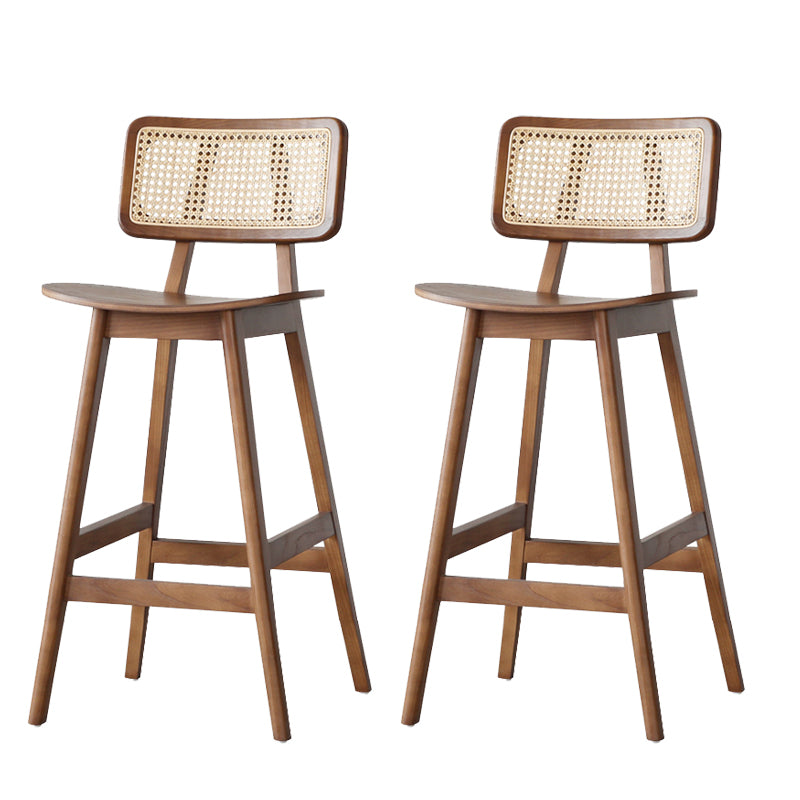 Solid Wood Bar Stool Modern Backrest Counter Stool for Bristol