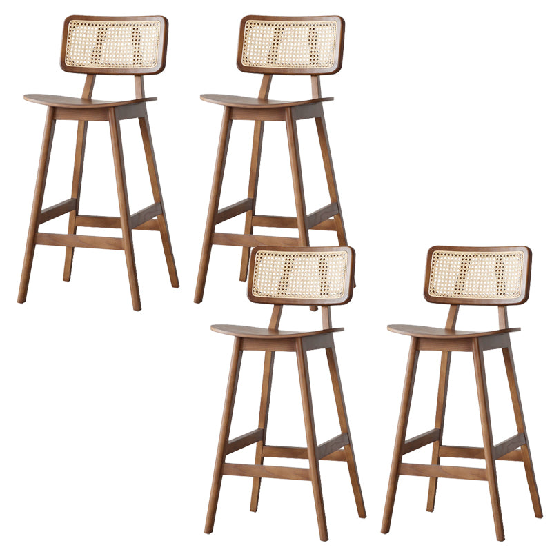 Solid Wood Bar Stool Modern Backrest Counter Stool for Bristol