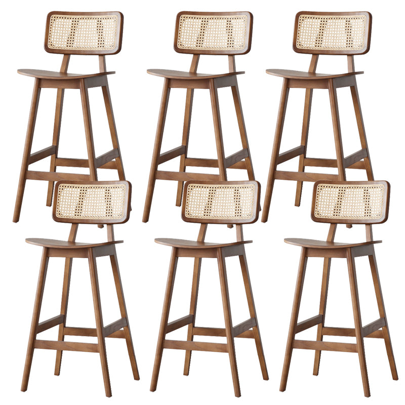 Solid Wood Bar Stool Modern Backrest Counter Stool for Bristol