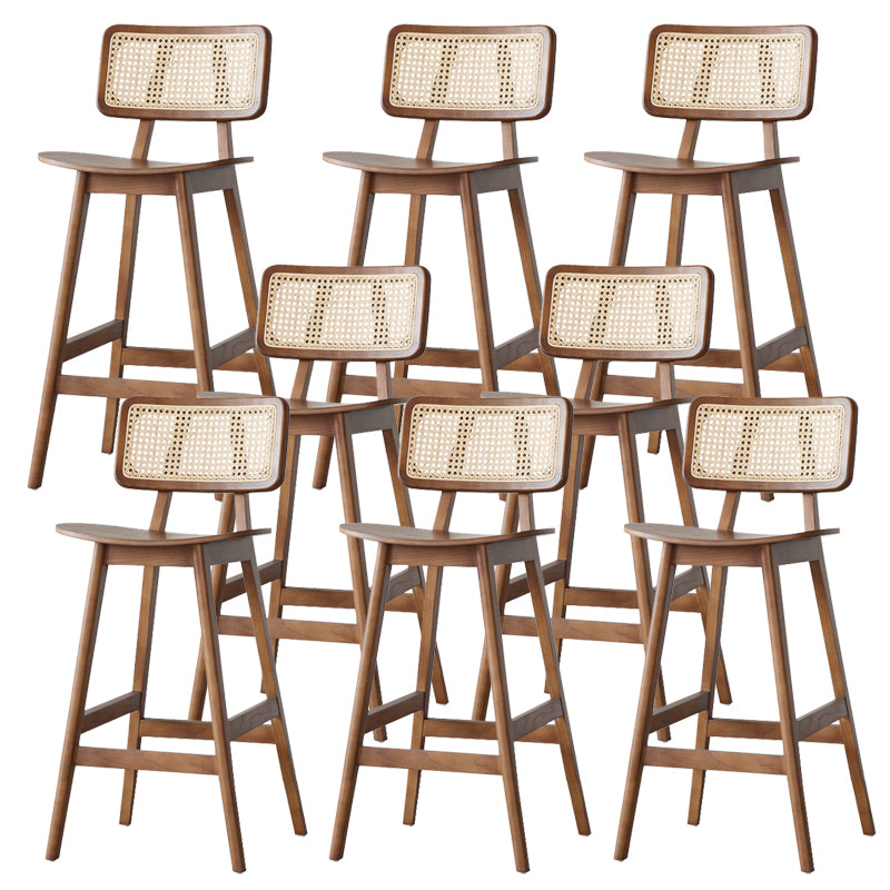 Solid Wood Bar Stool Modern Backrest Counter Stool for Bristol