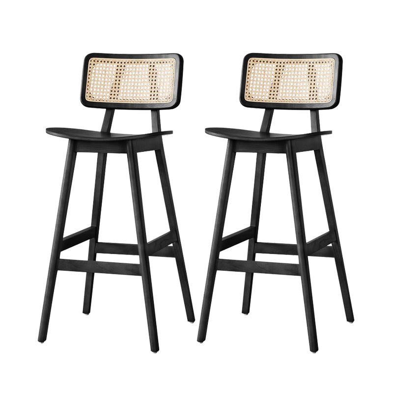 Solid Wood Bar Stool Modern Backrest Counter Stool for Bristol